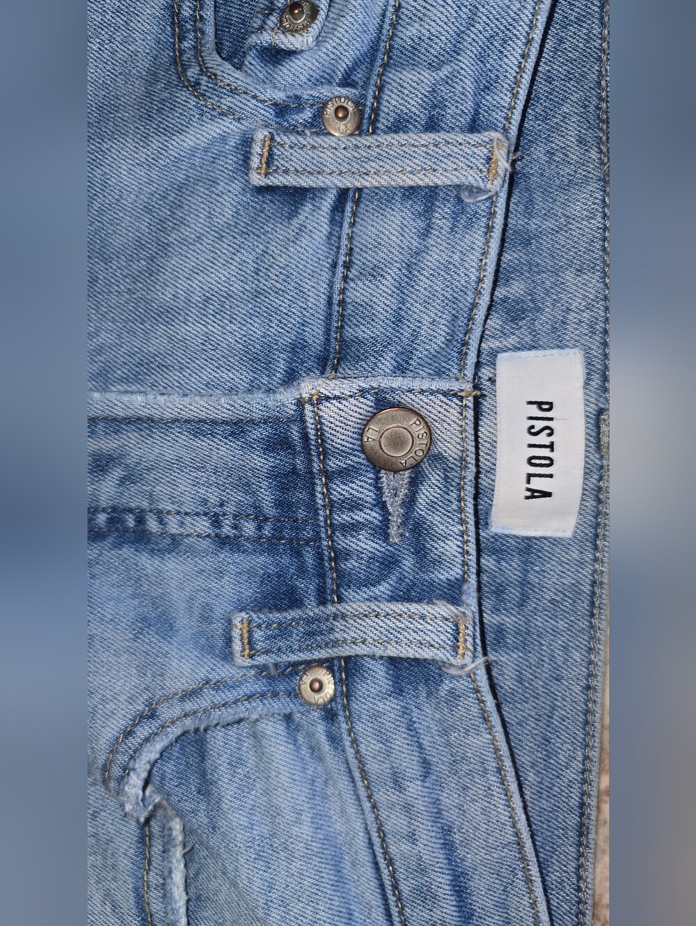 Pistola Lana Crop Wide Leg Jeans in Snowcat wash Size 27 - Picture 8 of 10